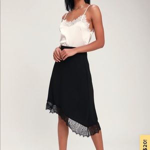 Lulu’s Black Lace Midi Skirt